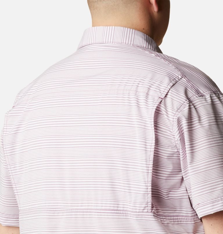 Men's Columbia Twisted Creek III Short Sleeve Shirts Stripe | Plus Size CA-KC58L